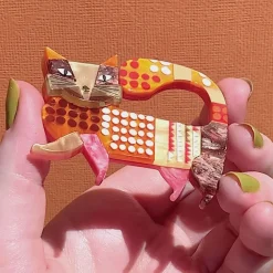 A Cat Named Purr Brooch