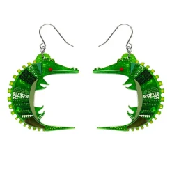 A Crocodile Named Growl Drop Earrings