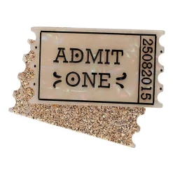Admit One Ticket Brooch