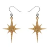 Atomic Star Glitter Drop Earring - Gold