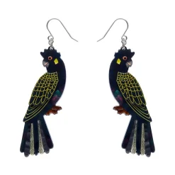 Bella The Black Cockatoo Drop Earrings