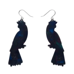Bella The Black Cockatoo Drop Earrings