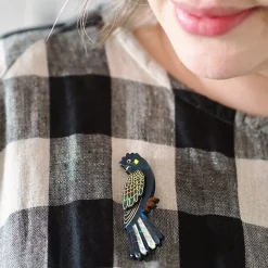 Bella The Black Cockatoo Brooch
