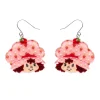 Big Adorable Strawberry Smile Drop Earrings