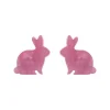 Bunny Ripple Resin Stud Earrings - Mauve