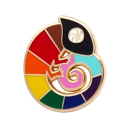 Carmel'S Colourful Chameleon Enamel Pin