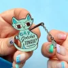Cat Got Your Tongue Enamel Pin