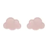 Cloud Glitter Resin Stud Earrings - Pink