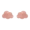 Cloud Solid Glitter Resin Stud Earrings - Pink