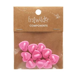 Enamel Pin Rubber Heart Locking Clasp 10-Pack - Pink