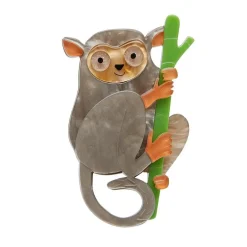 Eyes Wide Open Tarsier Brooch