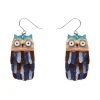 Feather Dress Drop Earrings