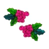 Festive Foliage Hair Clips Set - 2 Piece