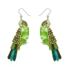Flossie The Budgie Drop Earrings