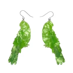 Flossie The Budgie Drop Earrings
