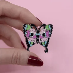 Fright Of The Butterfly Enamel Pin