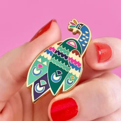 Good Tidings Peacock Enamel Pin