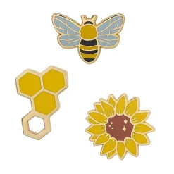 Happy Honeycomb Enamel Pin