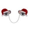 Koala Claus Double Brooch