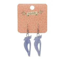 Kookaburra Ripple Resin Drop Earrings - Blue