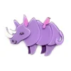 Life By The Horns Rhino Brooch