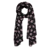 Madame Caniche Large Neck Scarf - Black