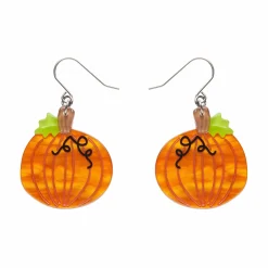 Midnight Magic Pumpkin Drop Earrings