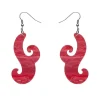 Nouveau Ripple Resin Drop Earrings - Pink