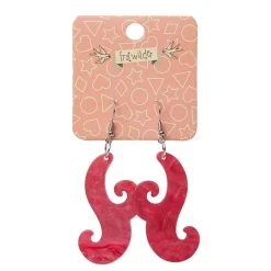 Nouveau Ripple Resin Drop Earrings - Pink