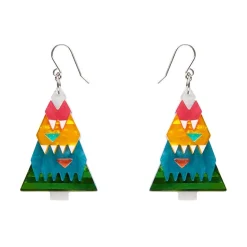 O Christmas Tree Drop Earrings