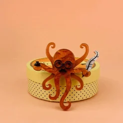 Octavious The Octo-Scribe Brooch