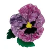 On Sleeping Eyelids Pansy Brooch