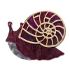 Painted Shell Brooch