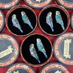 Pair O' Keets Brooch Set