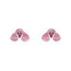 Poodle Ripple Stud Earrings - Pink