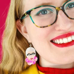 Pretty In Pom Poms Iris Drop Earrings