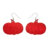 Pumpkin Magic Mirror Drop Earrings - Red