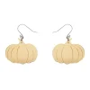 Pumpkin Mirror Drop Earrings - Gold