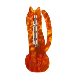 Pumpkin Time Kitty Brooch
