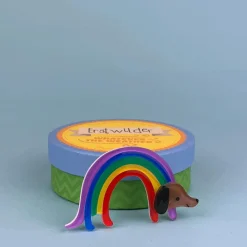 Rainbow Ruff Brooch