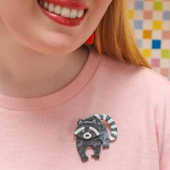 Randy Raccoon Brooch