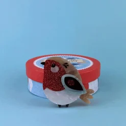 Red Robbin Brooch