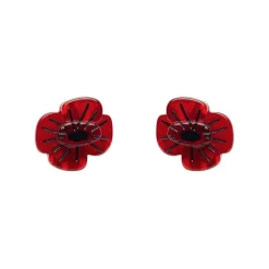 Remembrance Poppy Stud Earrings