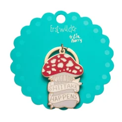 Shiitake Happens Enamel Key Charm