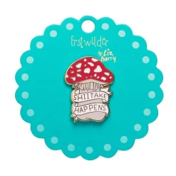 Shiitake Happens Enamel Pin