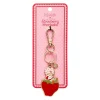 Sitting On A Strawberry Enamel Key Ring