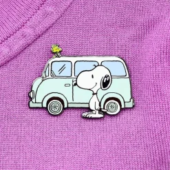 Snoopy On The Road Enamel Pin