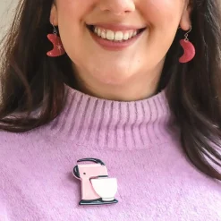 Spin Me Right Round Brooch - Pink