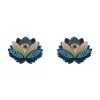 The Blue Lotus Stud Earrings