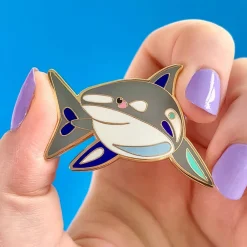 The Guileless Great White Shark Enamel Pin